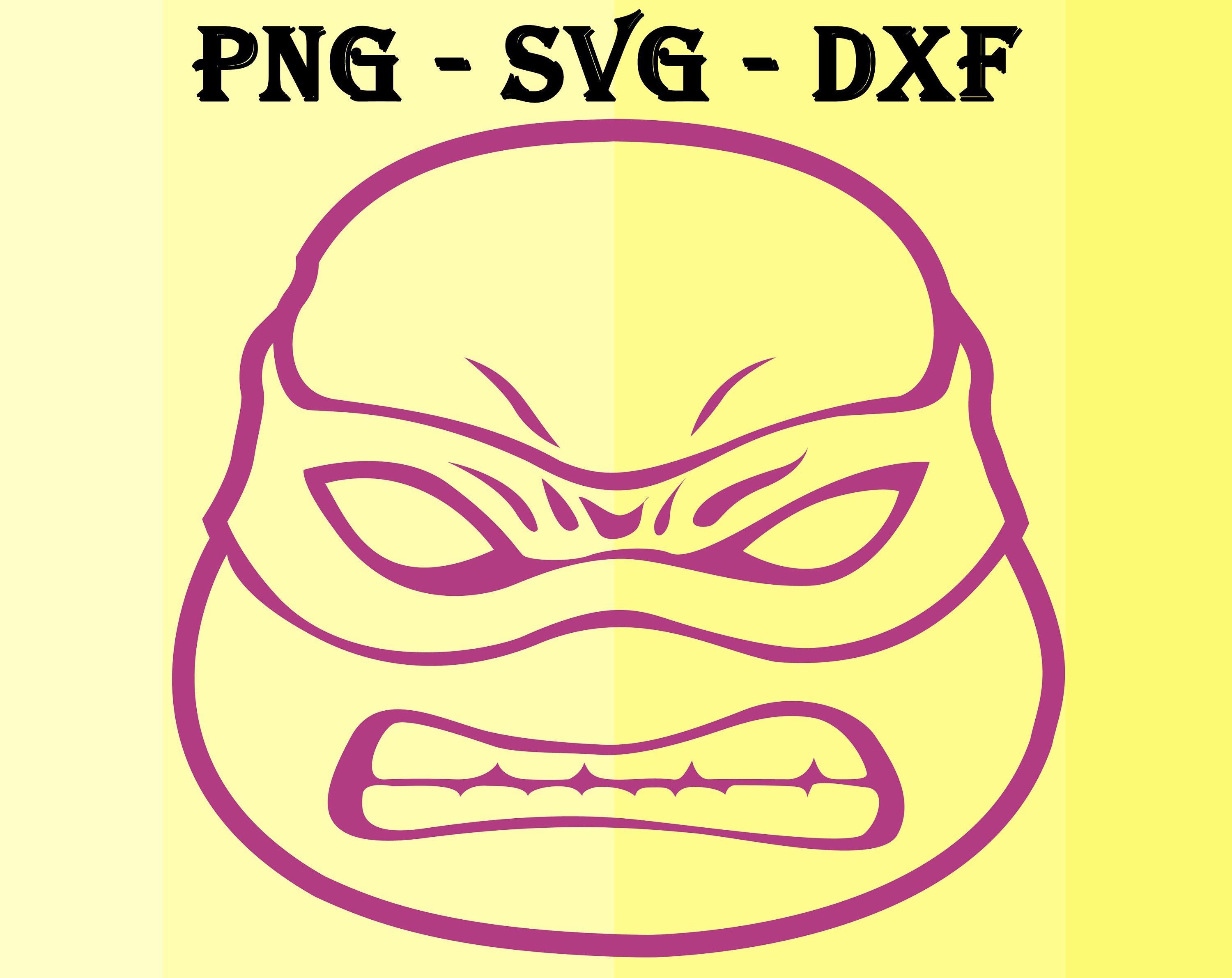 Teenage Mutant Ninja Turtles face mask svg dxf png Ninja Etsy