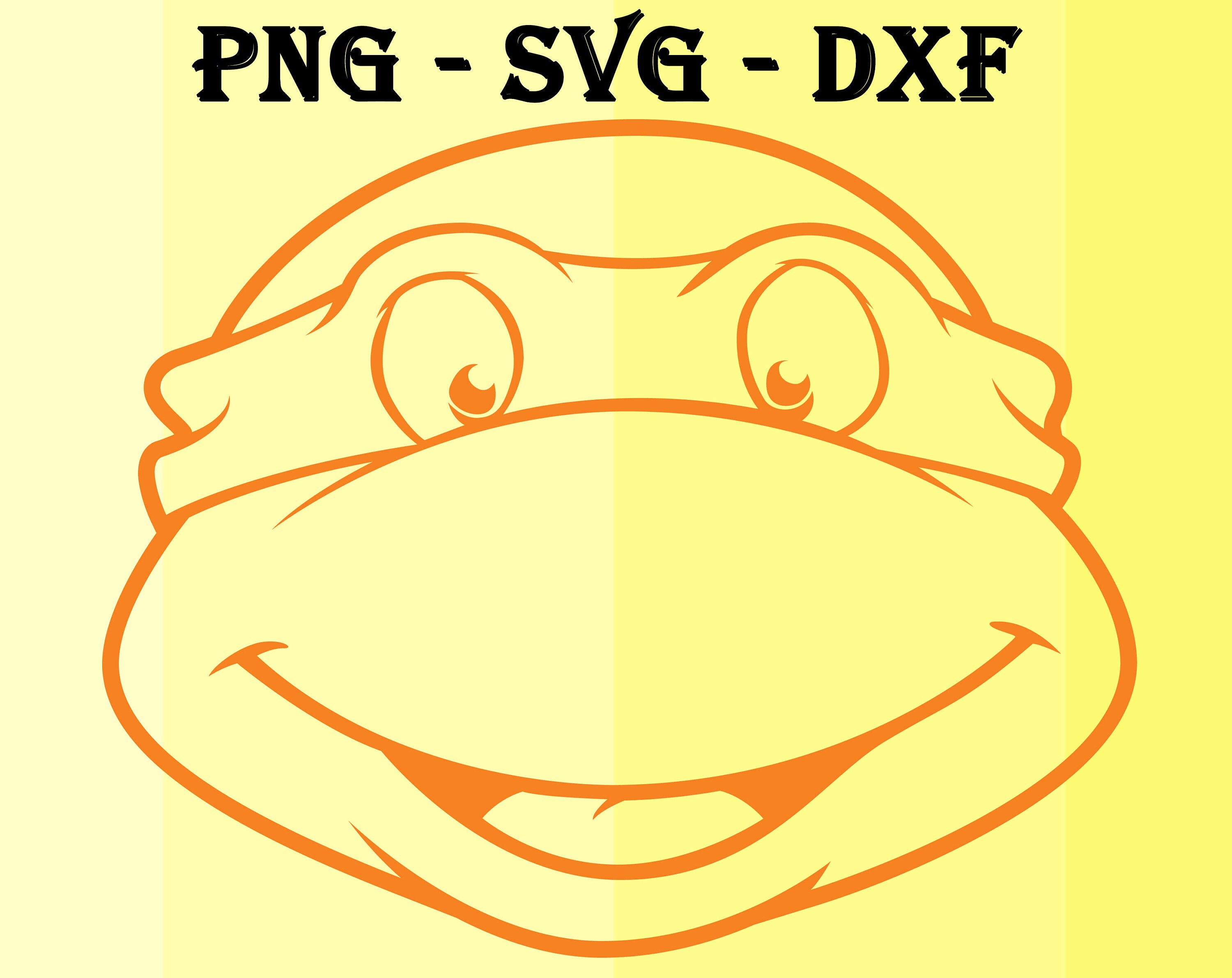 Teenage Mutant Ninja Turtles face mask svg dxf png Ninja Etsy