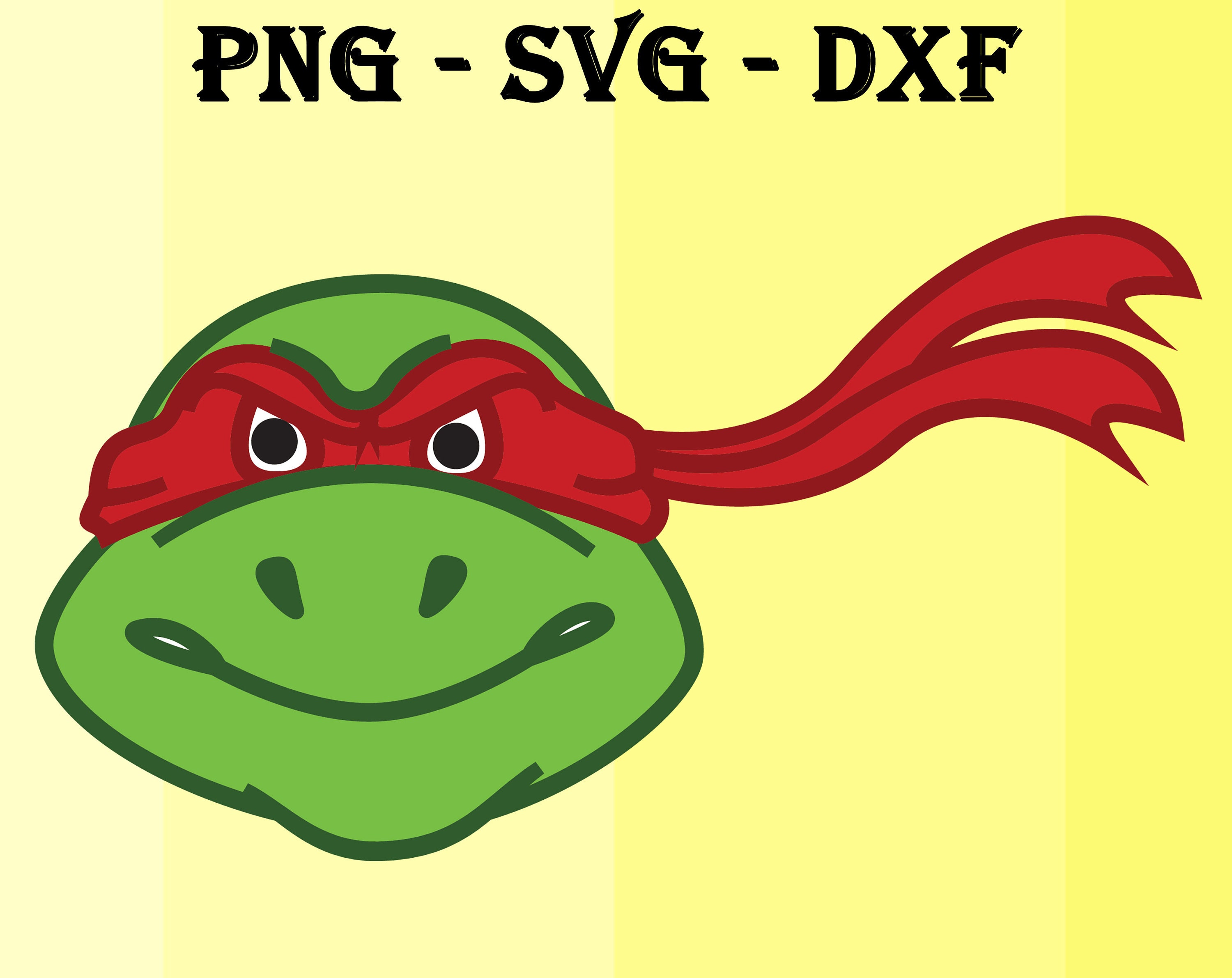 Teenage Mutant Ninja Turtles face mask svg dxf png Ninja Etsy