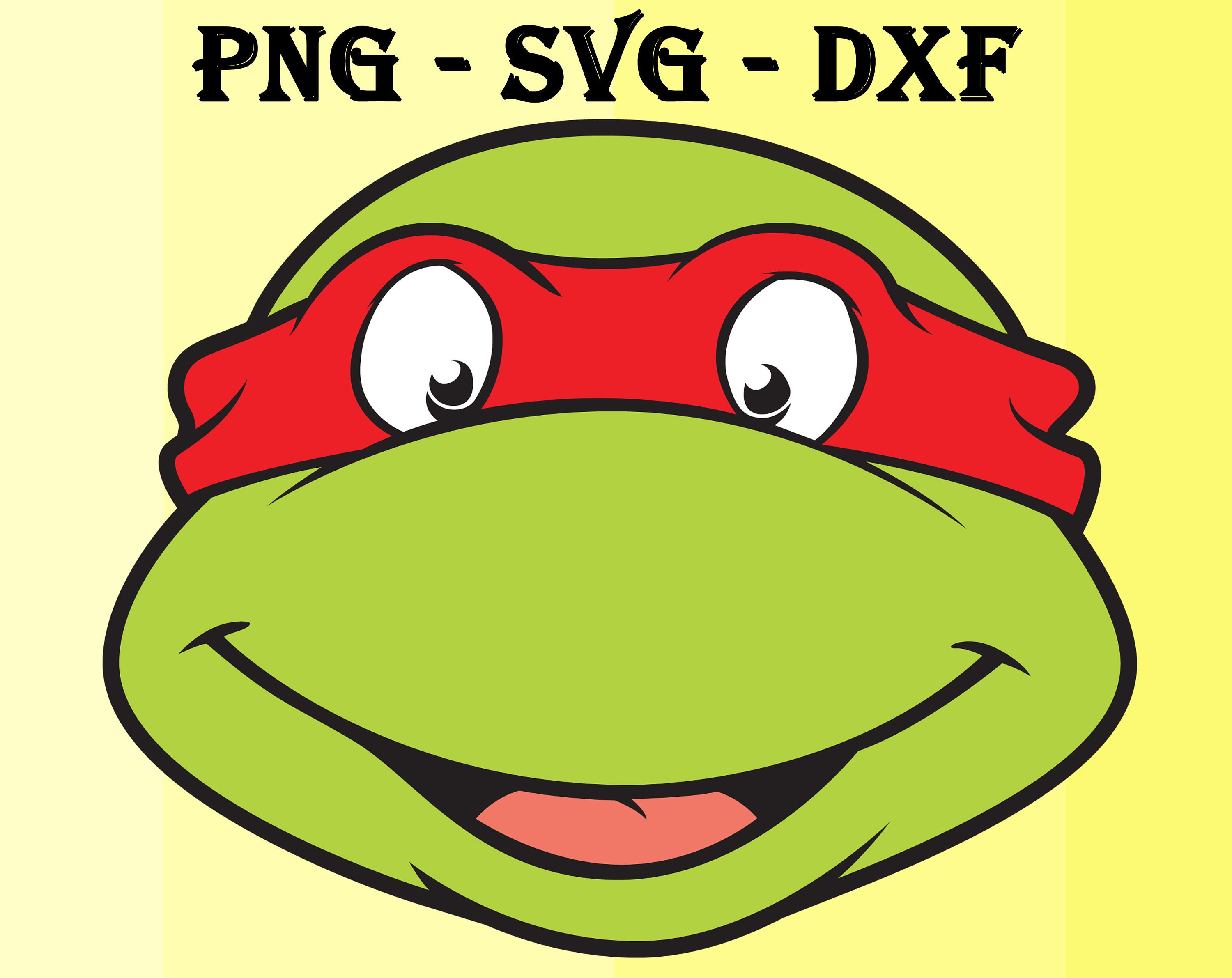 Teenage Mutant Ninja Turtles face mask svg dxf png Ninja Etsy