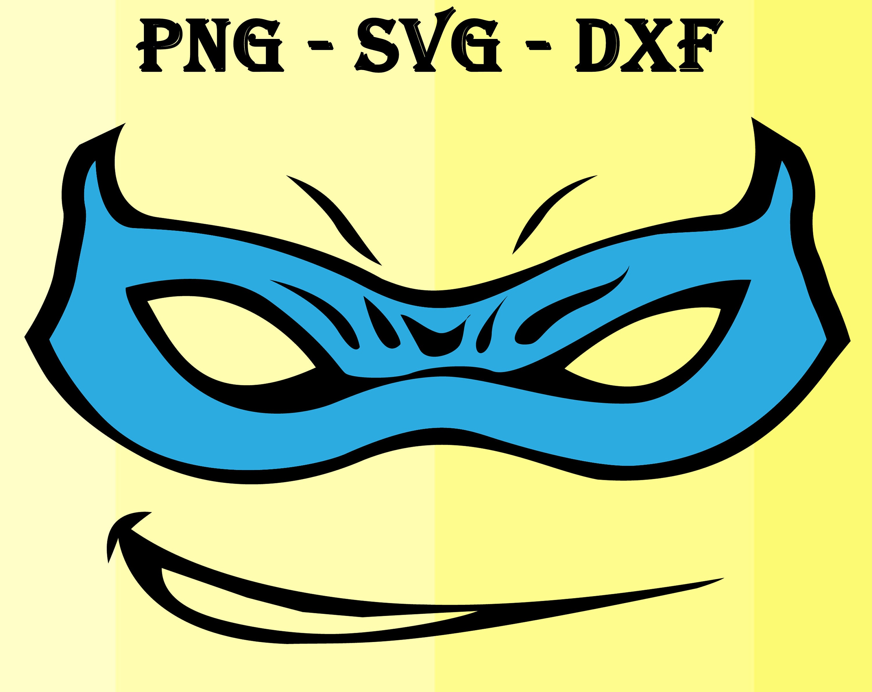 Teenage Mutant Ninja Turtles face mask svg dxf png Ninja Etsy