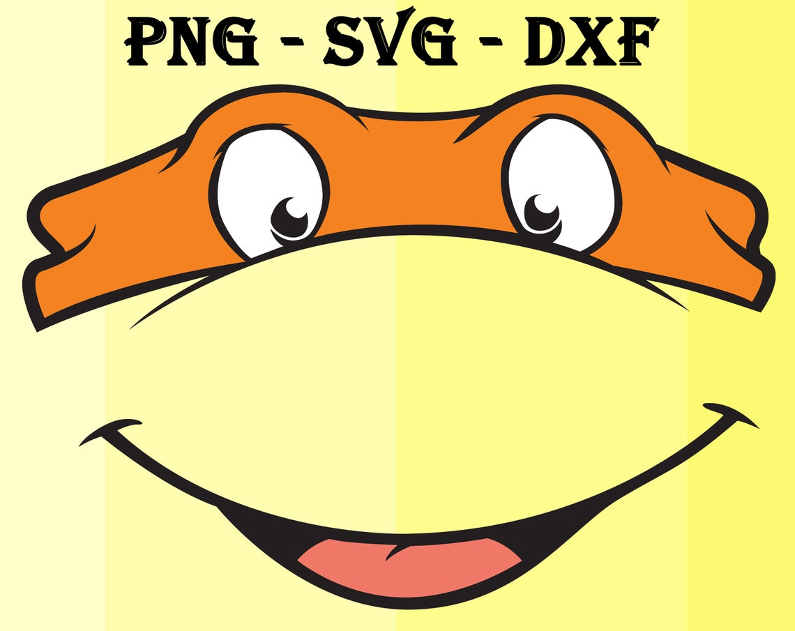 Teenage Mutant Ninja Turtles face mask svg dxf png Ninja | Etsy