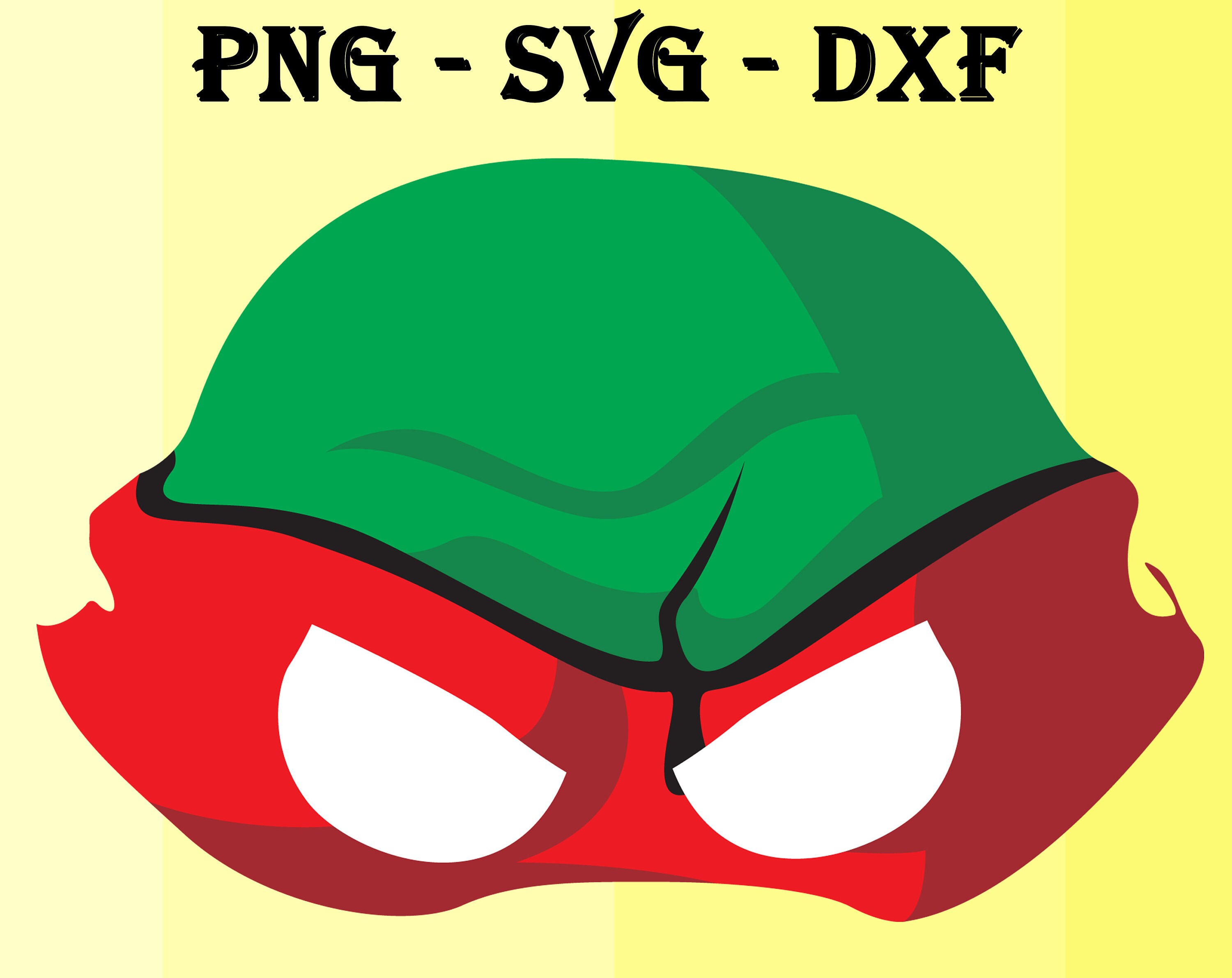 Teenage Mutant Ninja Turtles face mask svg dxf png Ninja Etsy