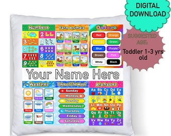 Peuter 1-3 jaar oud Peuter Leren Kussen Sjabloon PNG downloaden