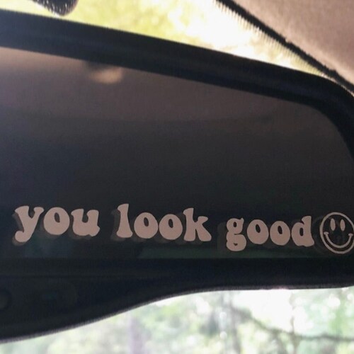 Flower Car Mirror Decal Car Mirror Sticker Rear View Mirror Etsy