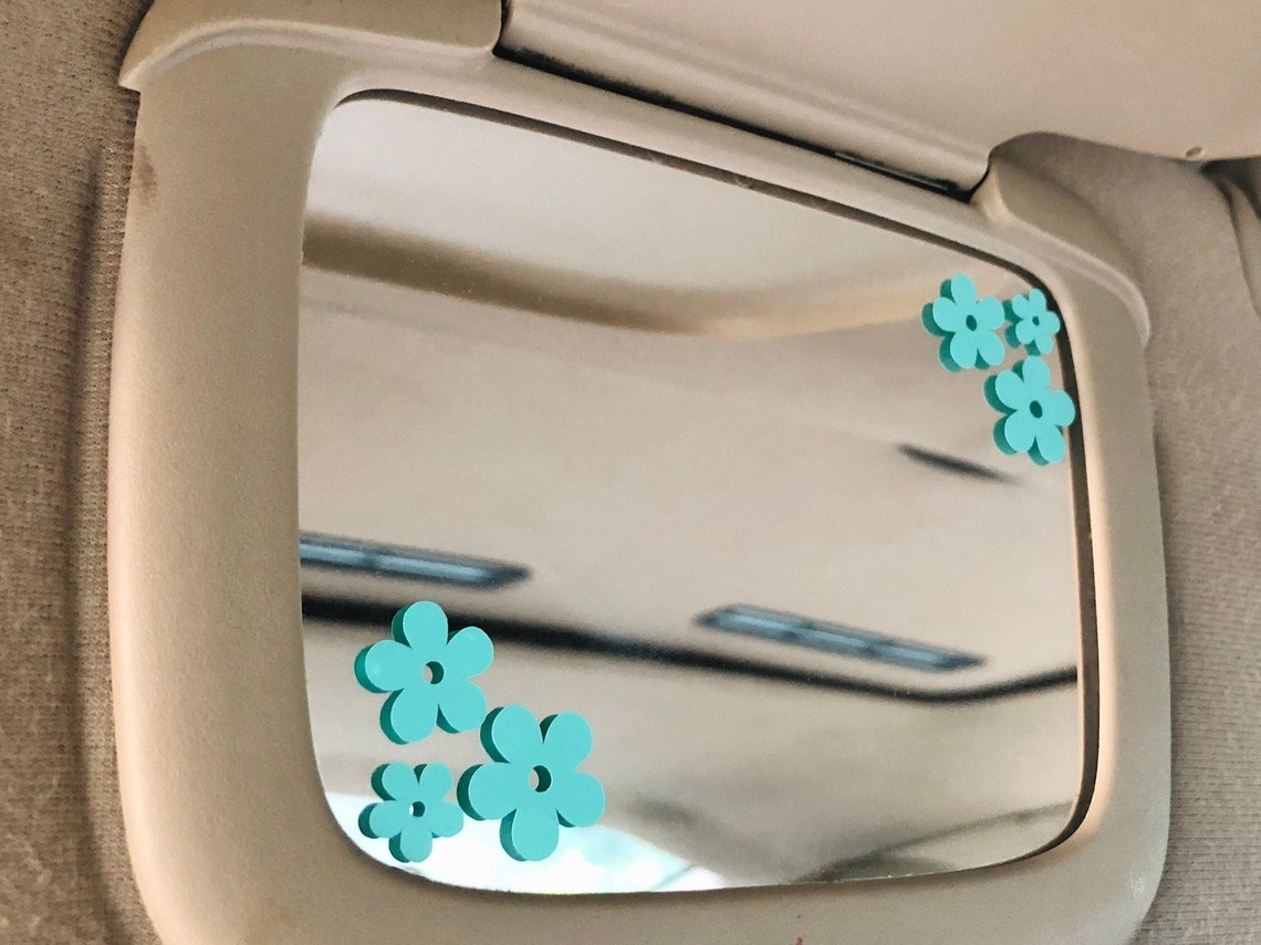 Flower Decal Car Mirror Decal Rear View Mirror Sticker Etsy