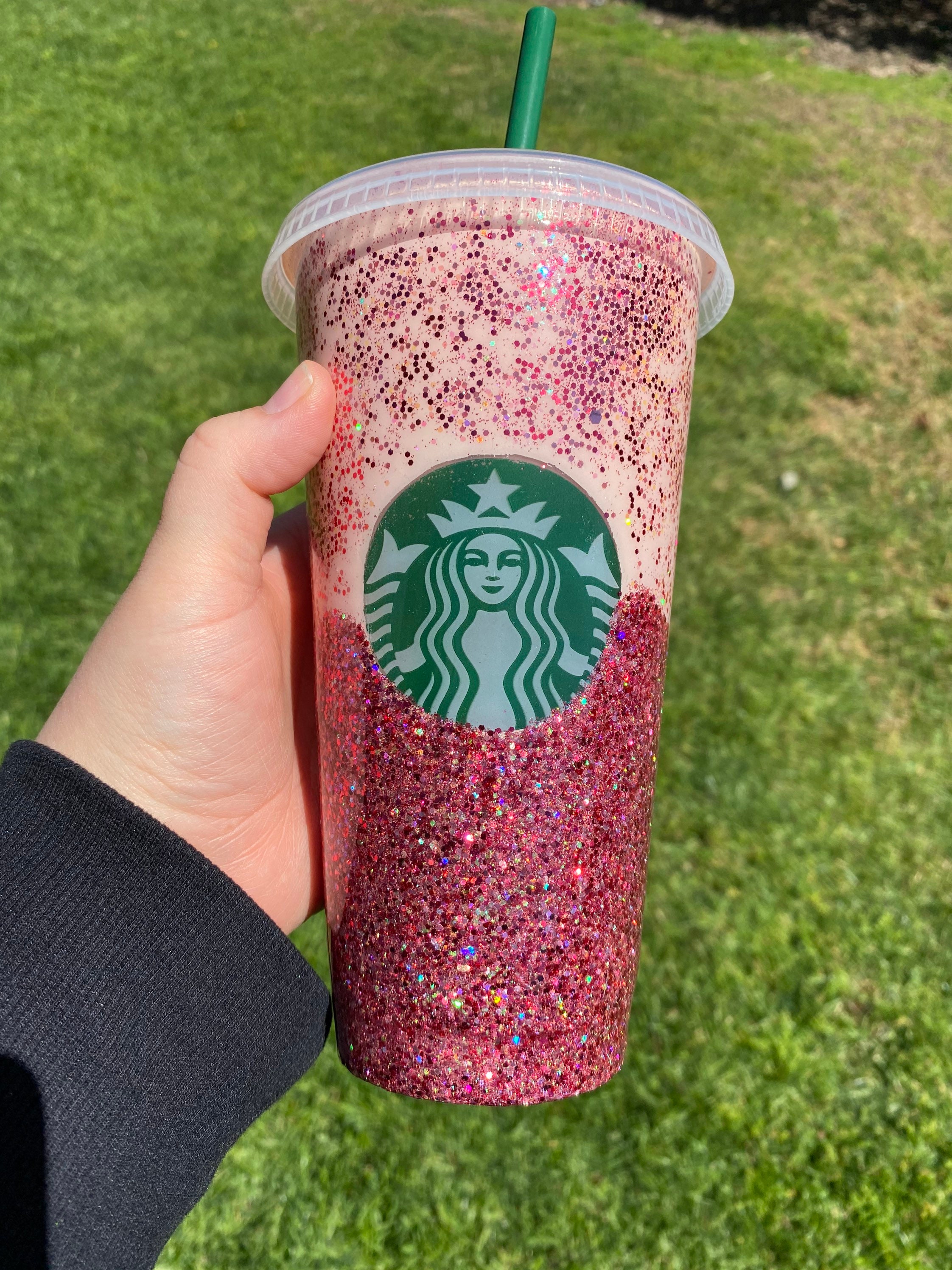 Pink Glitter Starbucks Cold Cup Pink Glitter Starbucks Etsy UK