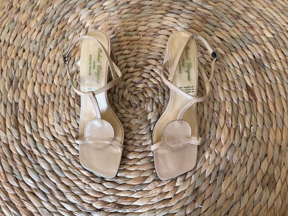 ROBERT CLERGERIE / France / natural leather / 2000 / FW / Sandal / slingback kitten heel / 37 / 7 B