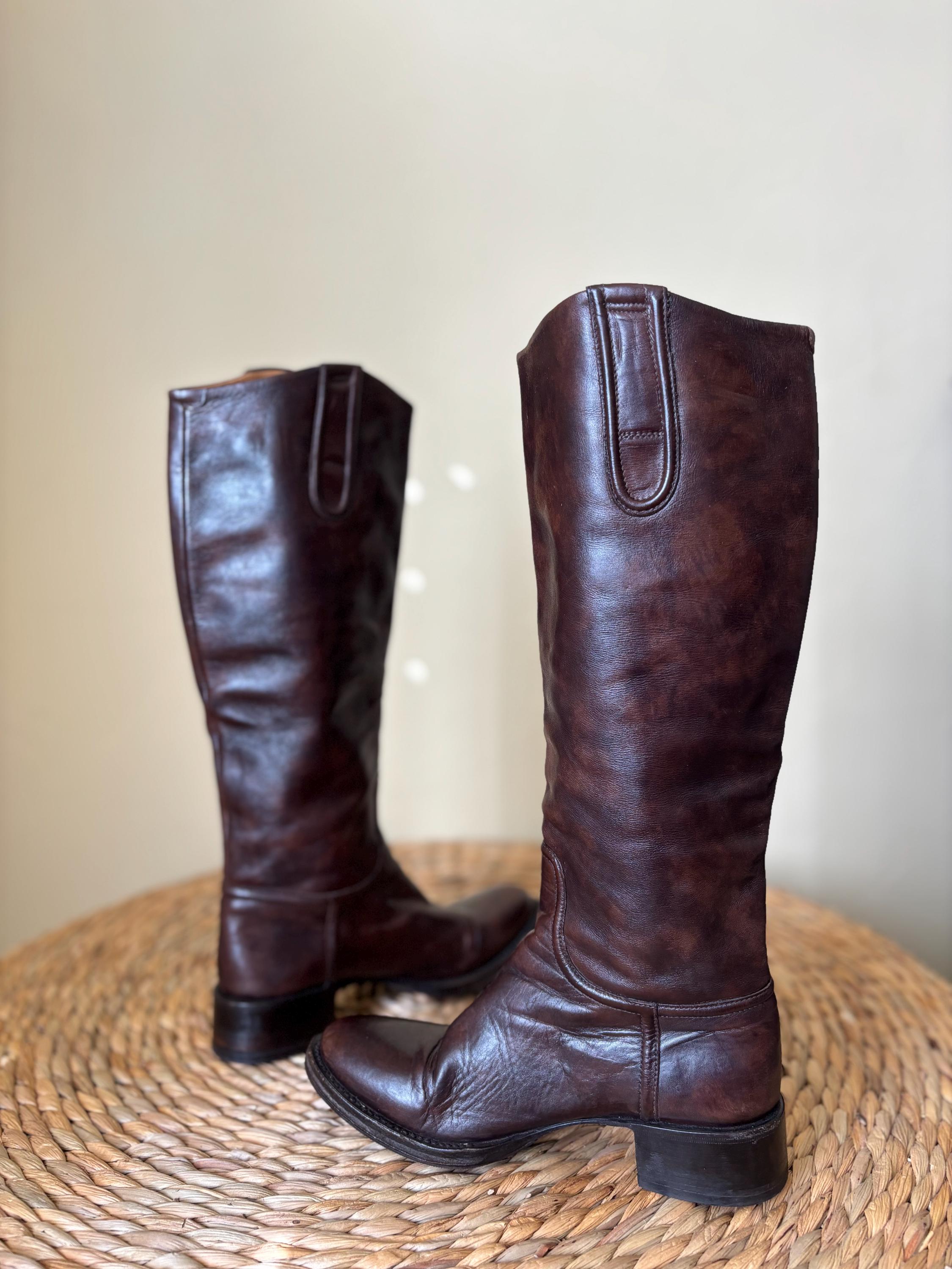 Barney’s New York brown pebble grain leather boots Barneys New York Shoes | Grailed main image 4