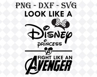 Download Stickers Labels Tags Paper Digital Disney Marvel Look Like A Disney Princess Fight Like An Avenger Svg Png Dxf Clipart Disney Marvel File For Cut Cricut Silhouette