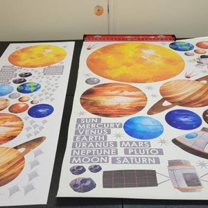 Space wall decal planets solar system image 5