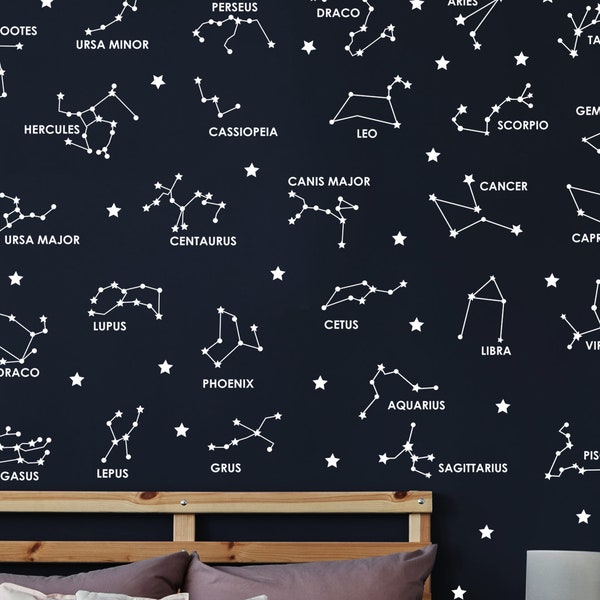 Constellation Wall Decal Etsy
