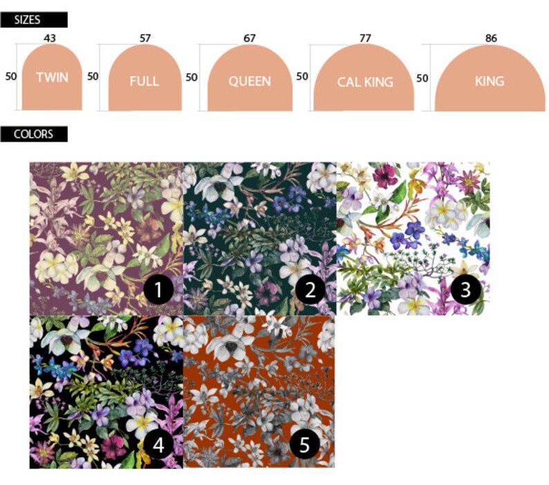 Modern Arch Wall Decal, Headboard Wall Decal, Floral Headboard Wall