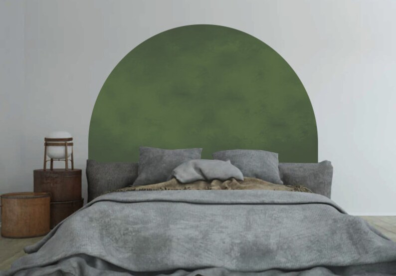 Terracotta Orange Arch Wall Decal Minimalist Arch Decal Bed Etsy