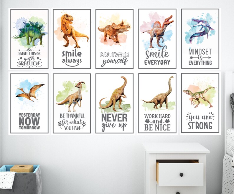 Dinosaur Wall Decal Dinosaurs Nursery Wall Decals Dino Park Etsy