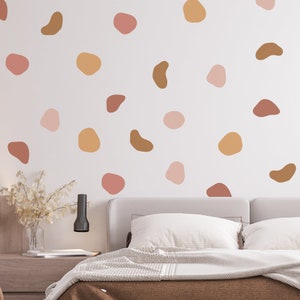 Organic Dots Wall decal, Earthy Polka Dots, Modern Wall Stickers, Nursery Wall Decor, Dalmatian Spot Decor,  Boho Room, Peel and Stick Mural
