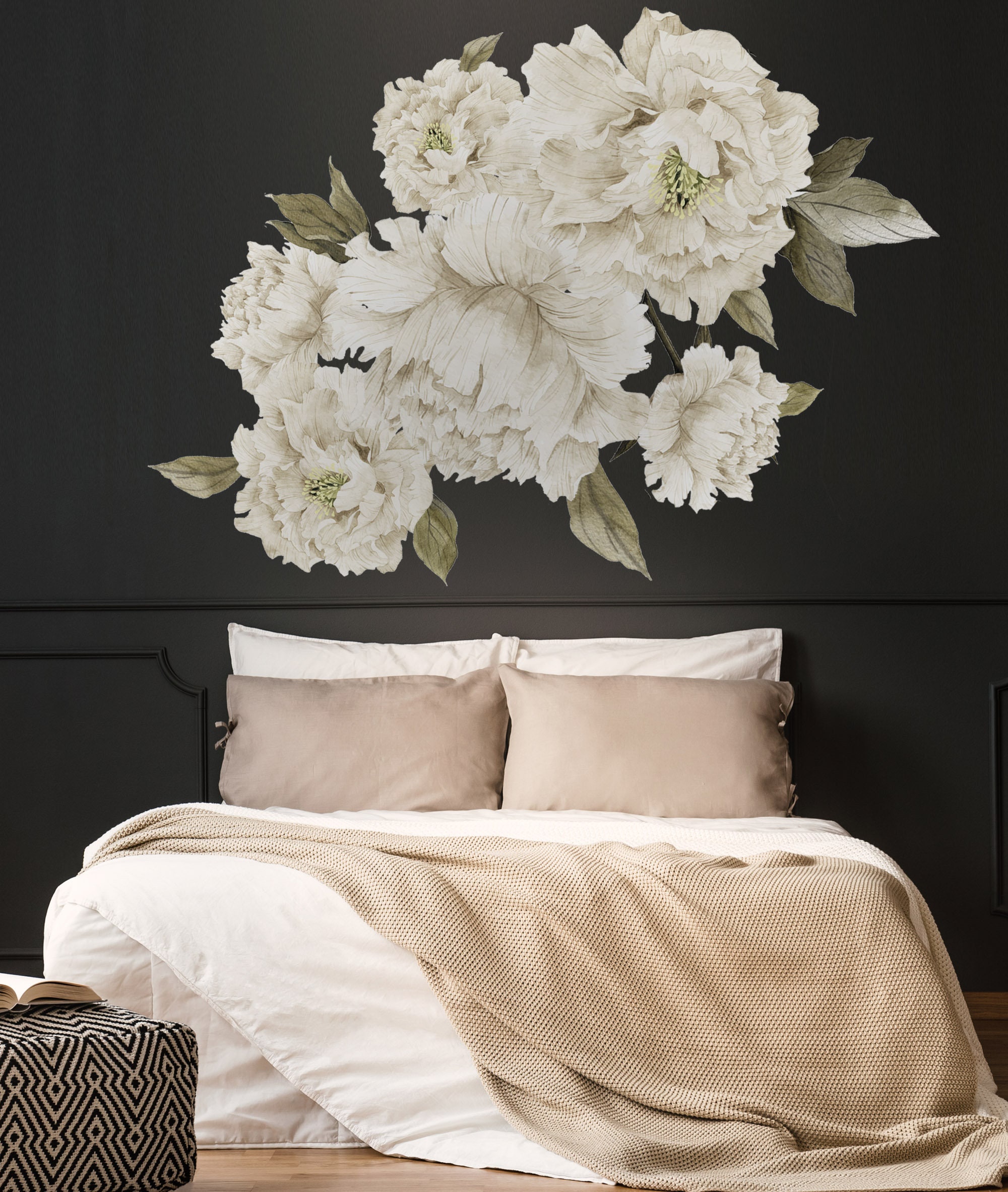 Peony Wall decal Flowers decal. Floral decoration Peony wall Etsy