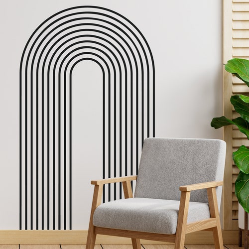 Arch Wall Decal Arch Wall Sticker Geometric Arch Decal Etsy