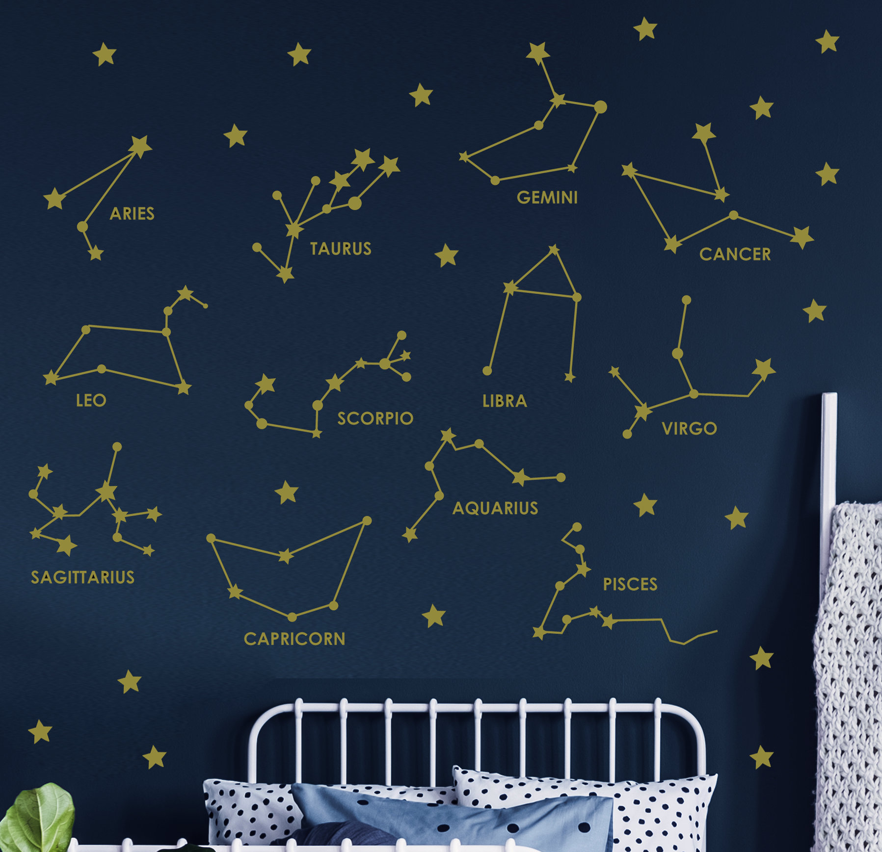 Zodiac Constellation Wall Decals Star Decals Stars Decal Etsy