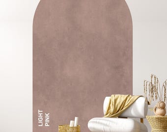 Arch wall decal, Boho Wall Art, Mural, Antique Pink Modern Sticker Headboard, Nursery Decor, Kids room art, Home decor, Peel and stick, A_39
