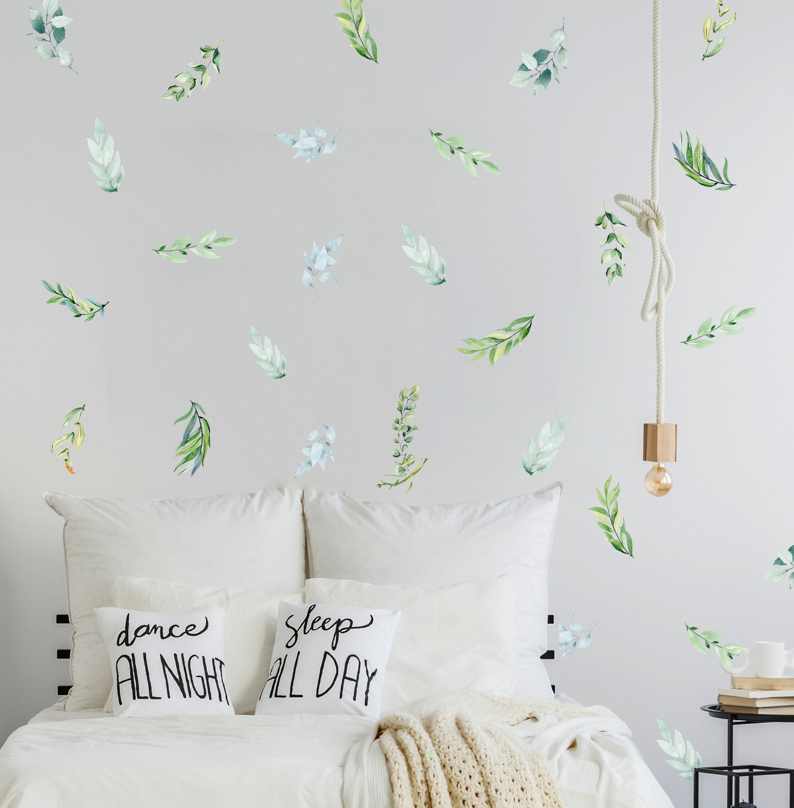 Greenery wall decal Herbs wall decal Green leaf wall decal Etsy