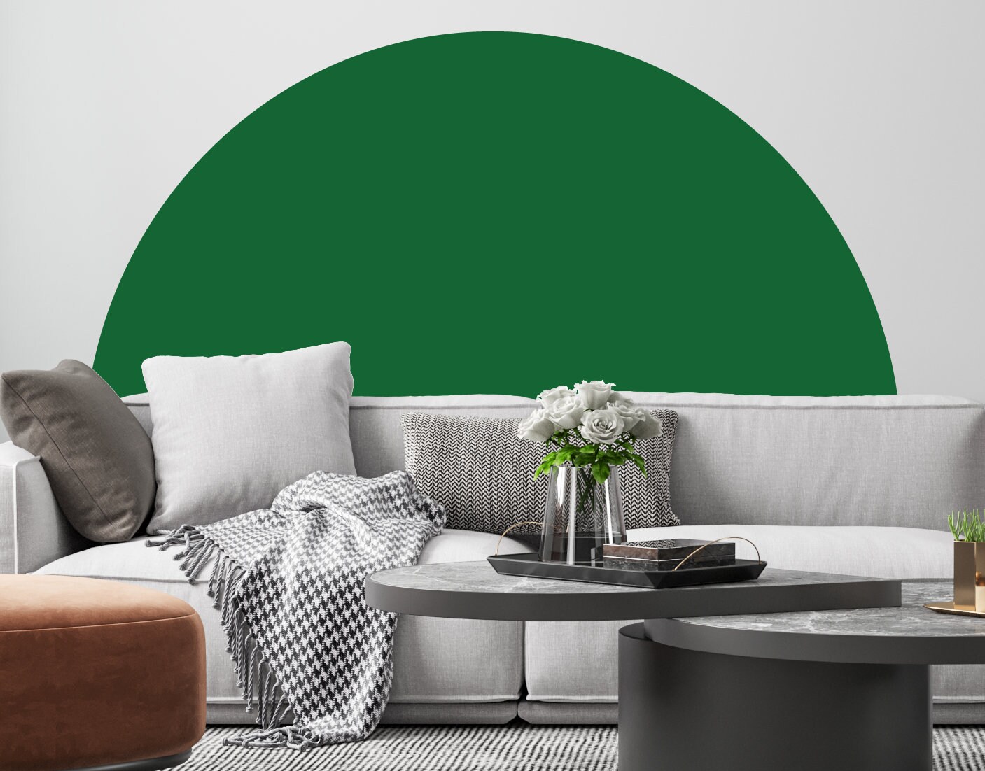 Headboard Wall Decal Bed Arch Sticker Color Block Wall Etsy