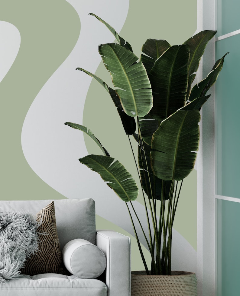 Organic Waves Wall Decal Waves Wall Sticker Modern Wall Etsy