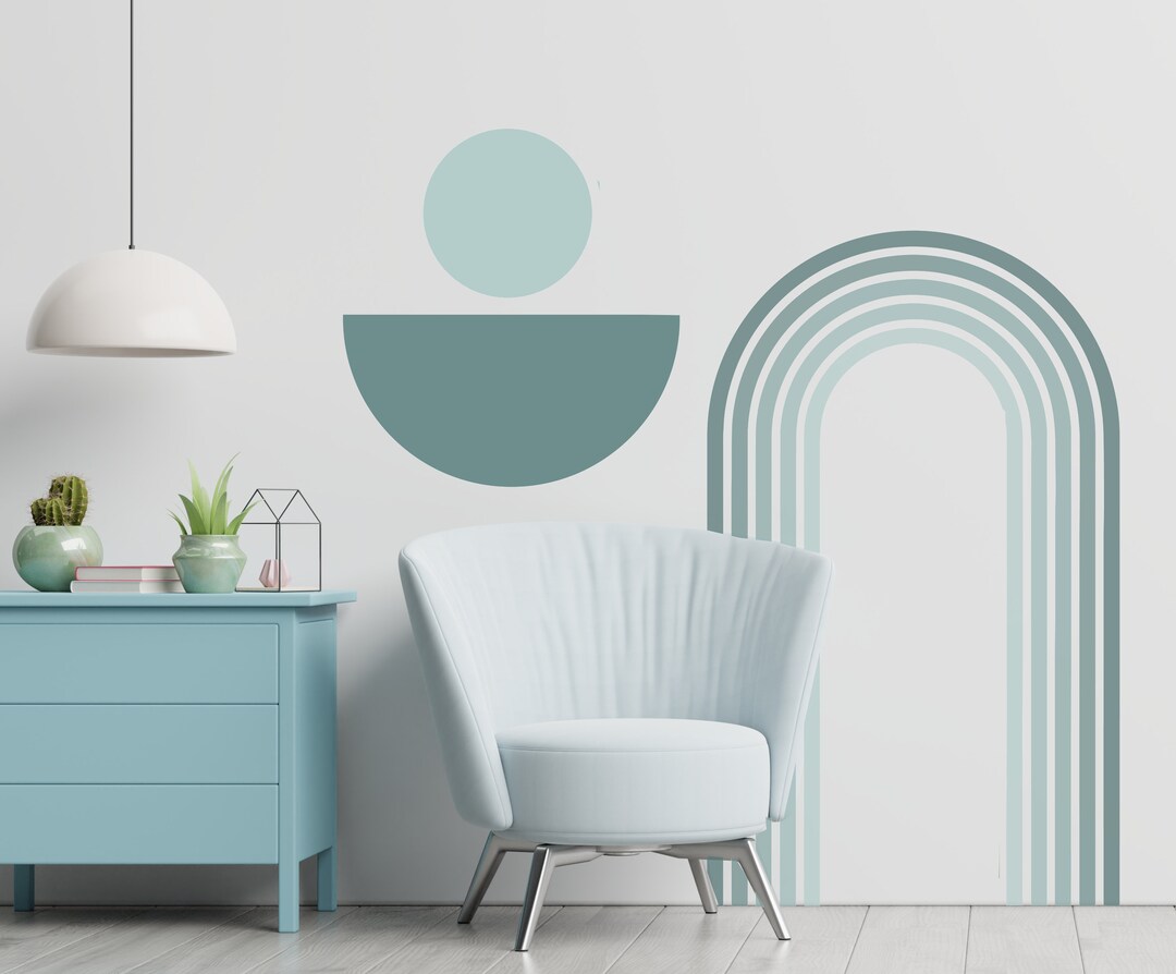 Line Arch Wall Art Decal, Modern Boho Abstract Wallpaper - Nursery Kids ...