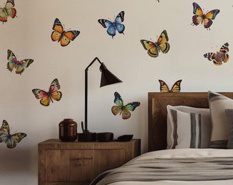 Butterfly Wall Decals for Girls Room – Colorful Nursery Wall Stickers, Butterfly Mural Art for Kids Bedroom Decor
