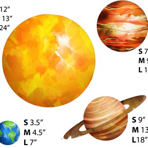 Space wall decal planets solar system image 4