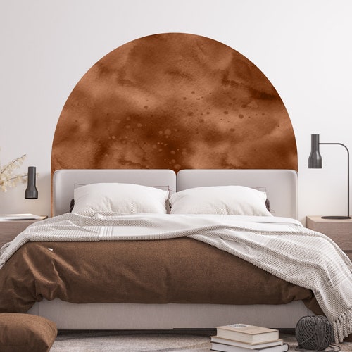 Arch Headboard Wall Decal Bed Arch Sticker Color Block Wall Etsy