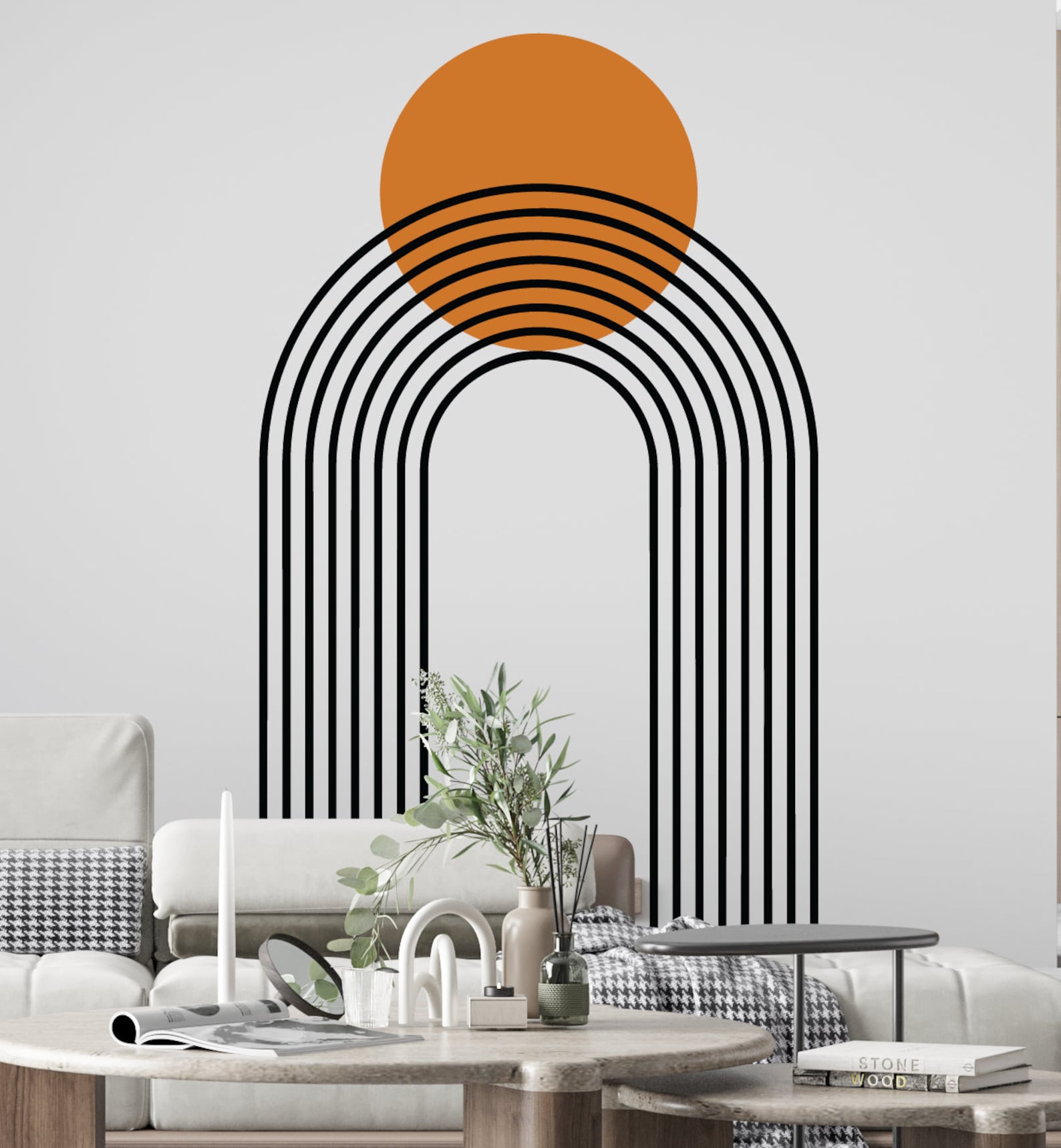 Arch Wall Decal Arch Wall Sticker Geometric Arch Decal Etsy