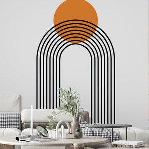 Modern Arch wall decal - Arch wall sticker - Geometric Arch decal - Abstract Shape and Line Art Wall Sticker, A-28Mural