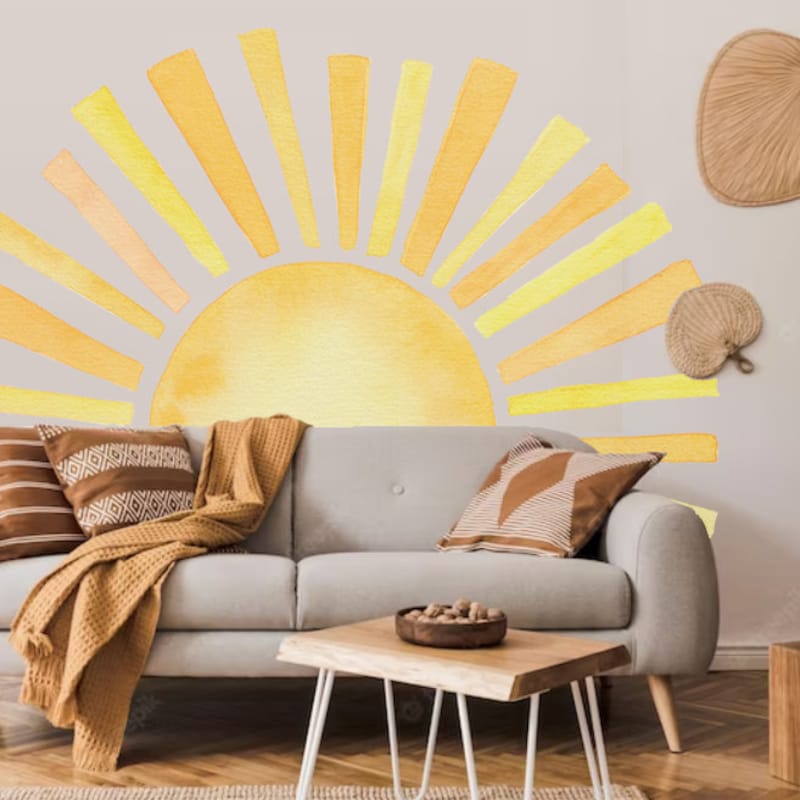 Sun Wall Mural - Etsy