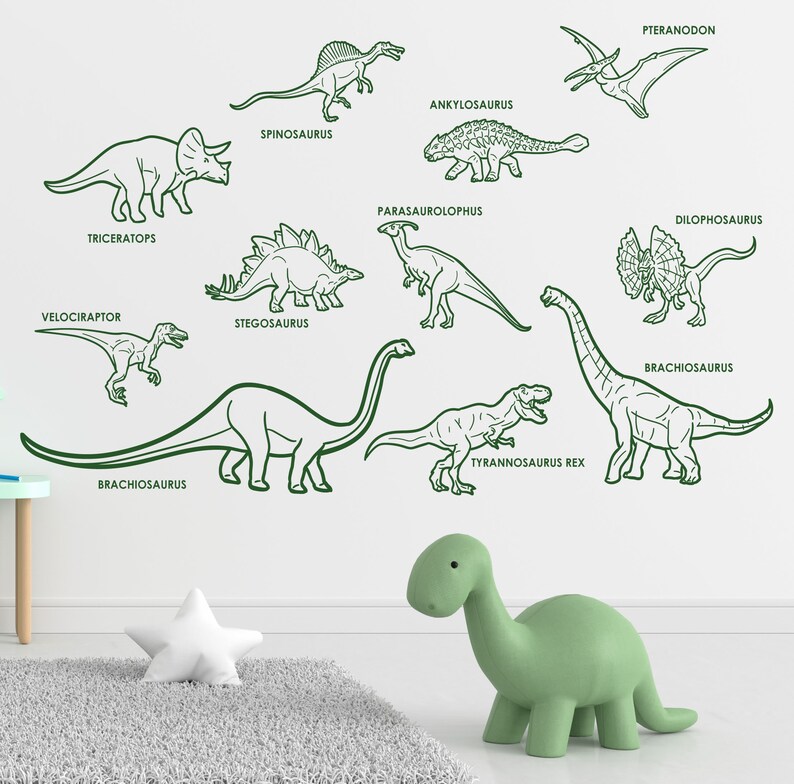 Dinosaur Wall decal Dinosaurs Nursery wall decals Dino park Etsy