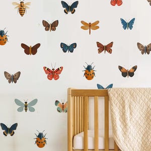 Bug Wall Decals - Insect Wall Art, Nursery Decor, Kids Room Decal, Bumblebee wall stickers, Wall Decor, Nursery Wall Decals, Bee wall art
