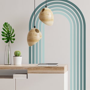 Arch Wall Decal Abstract Shape and Line Art Wall Sticker, Mid Century Modern Boho Arch Wall Decals Modern Wall Stickers, A-1