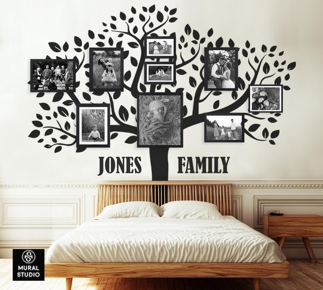 Family Tree Sticker CUSTOM Family Tree Wall Decal, Photo Frame Tree Decal, Family Tree ...