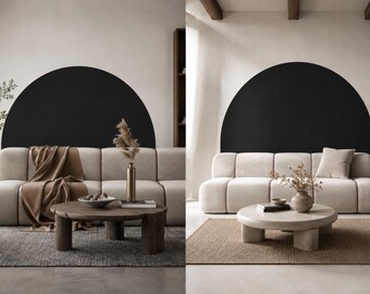 Modern Black Arch headboard wall art decal - Mural Boho Abstract - Nursery kids room decor sticker decor Home Improvement gift,  A-11