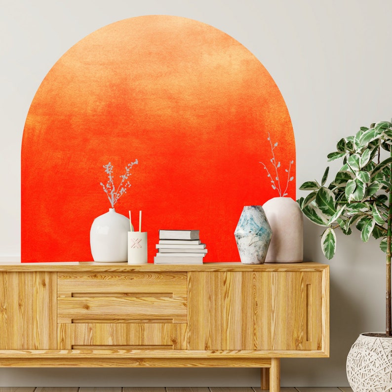 Arch Wall Decal Headboard Decal Arch Wall Sticker Mid Etsy