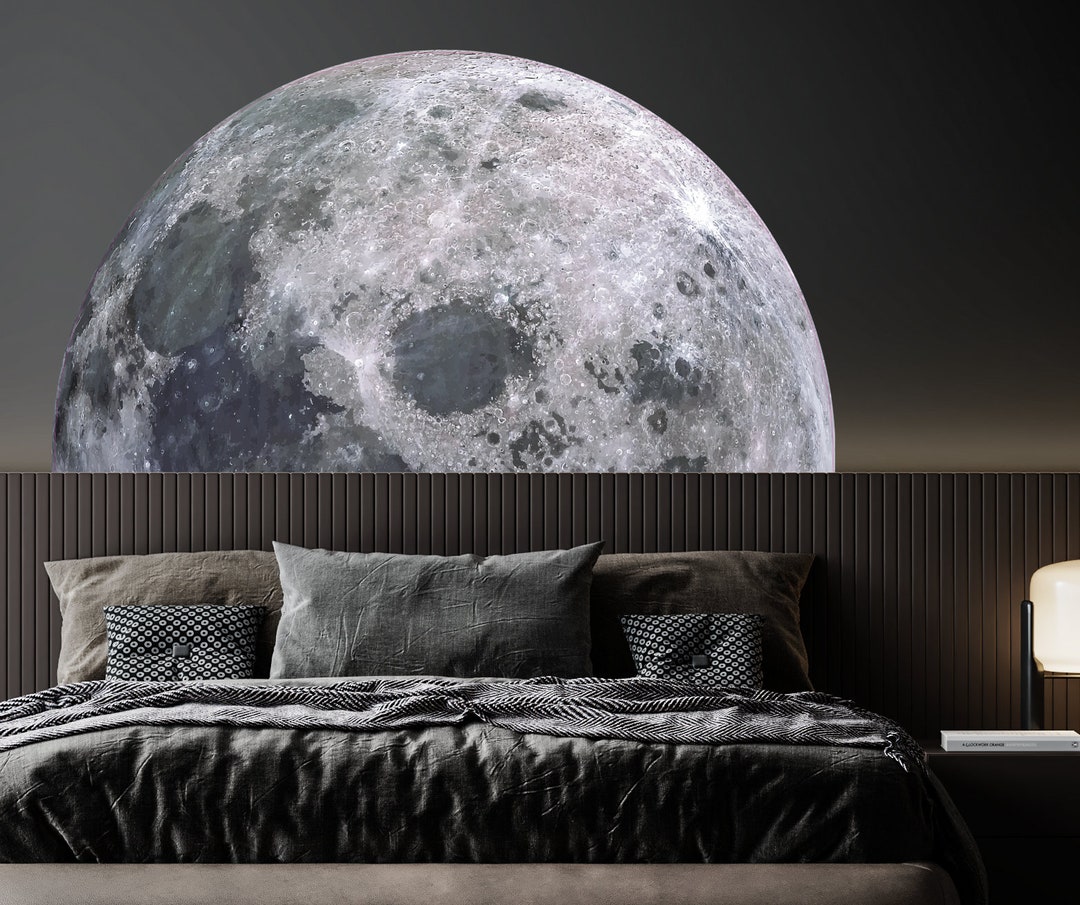 Moon Headboard Wall Decal, Moon Bed Arch Sticker, Moon Wall Sticker