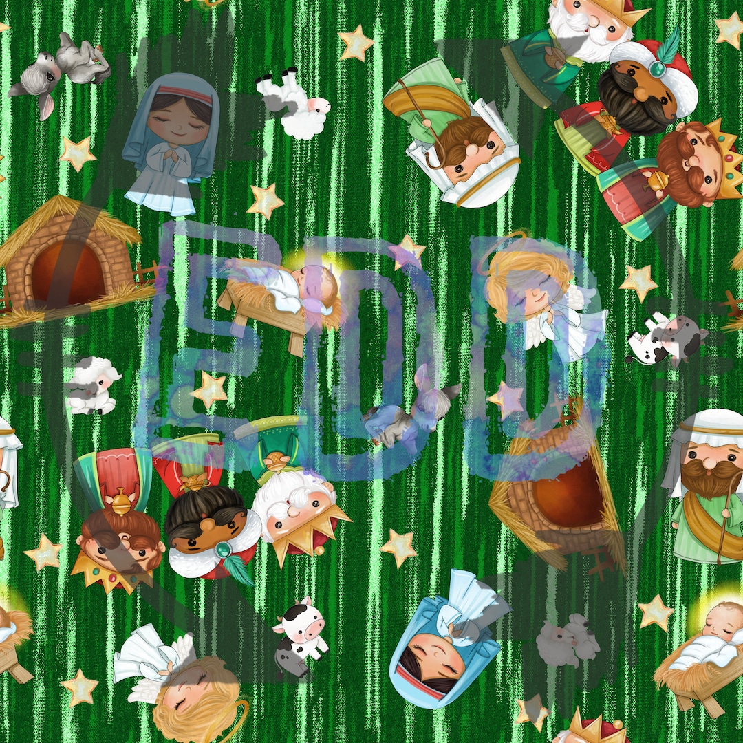 Nativity Background Pattern Nativity, Jesus Birthday, Christmas, Seamless Pattern, Baby, Cartoon ...