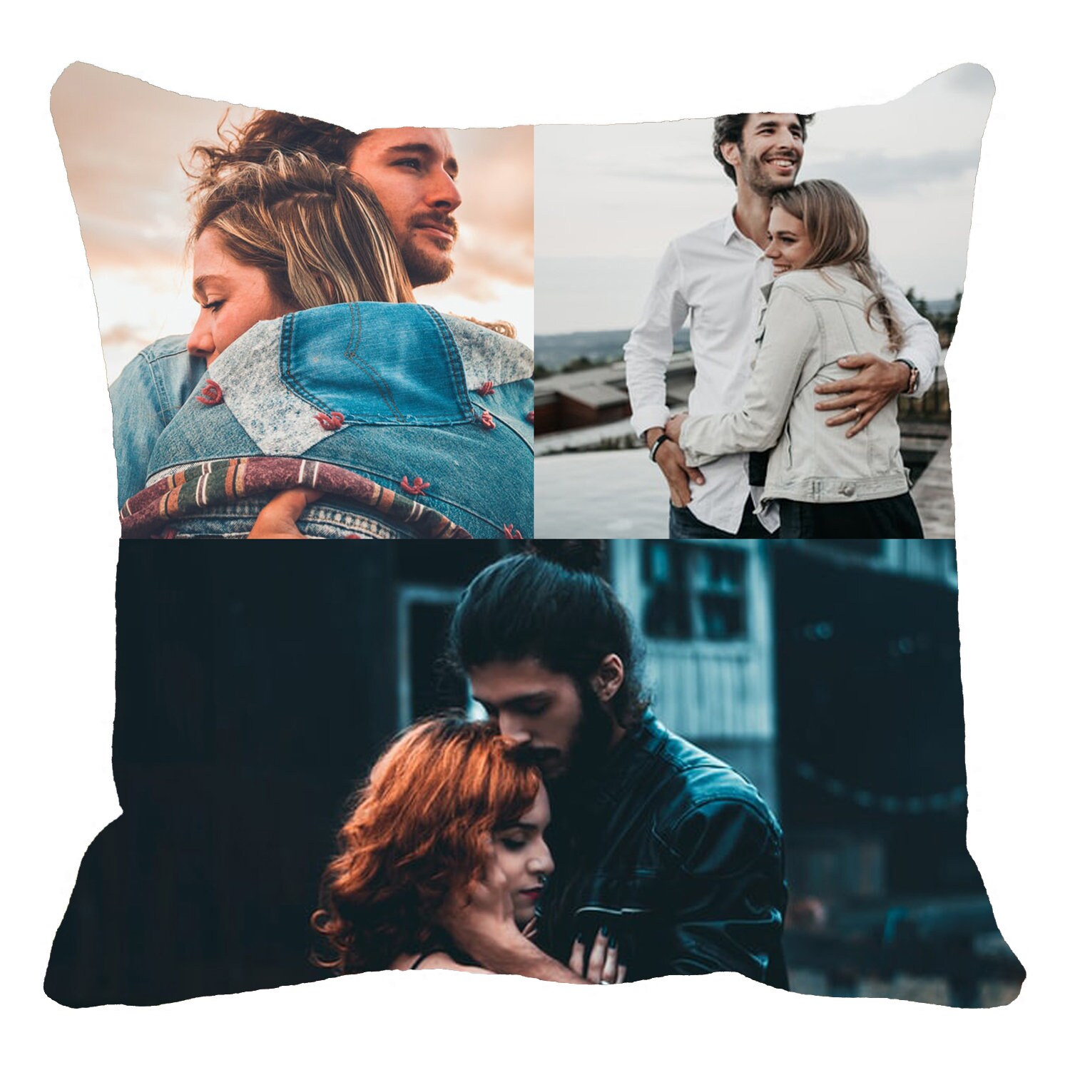 Custom Your Photo Pillow Case 2 Sides Printed Photo Collage Etsy