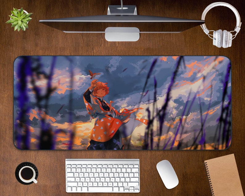 Zenitsu Agatsuma Style Mouse Pad Extra Large Japanese Anime Etsy