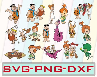 Bamm-Bamm Rubble The Flintstones SVG Layered Vector Artwork Bam Bam Cricut Cut File Silhouette Clip Art Background Face Instant Download