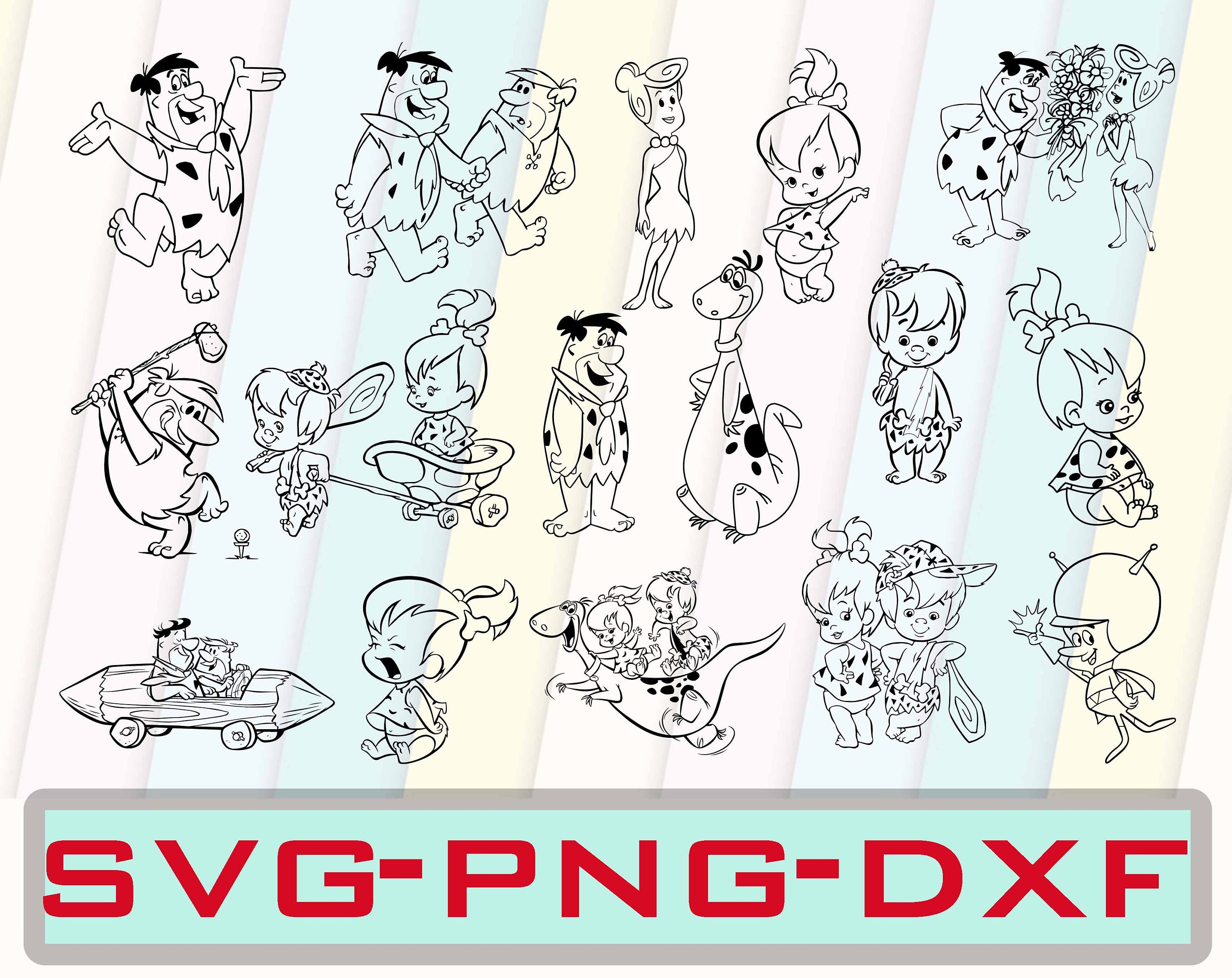 Flintstones Svg Bundle Flintstones Svg Cricut Files Cut | Etsy