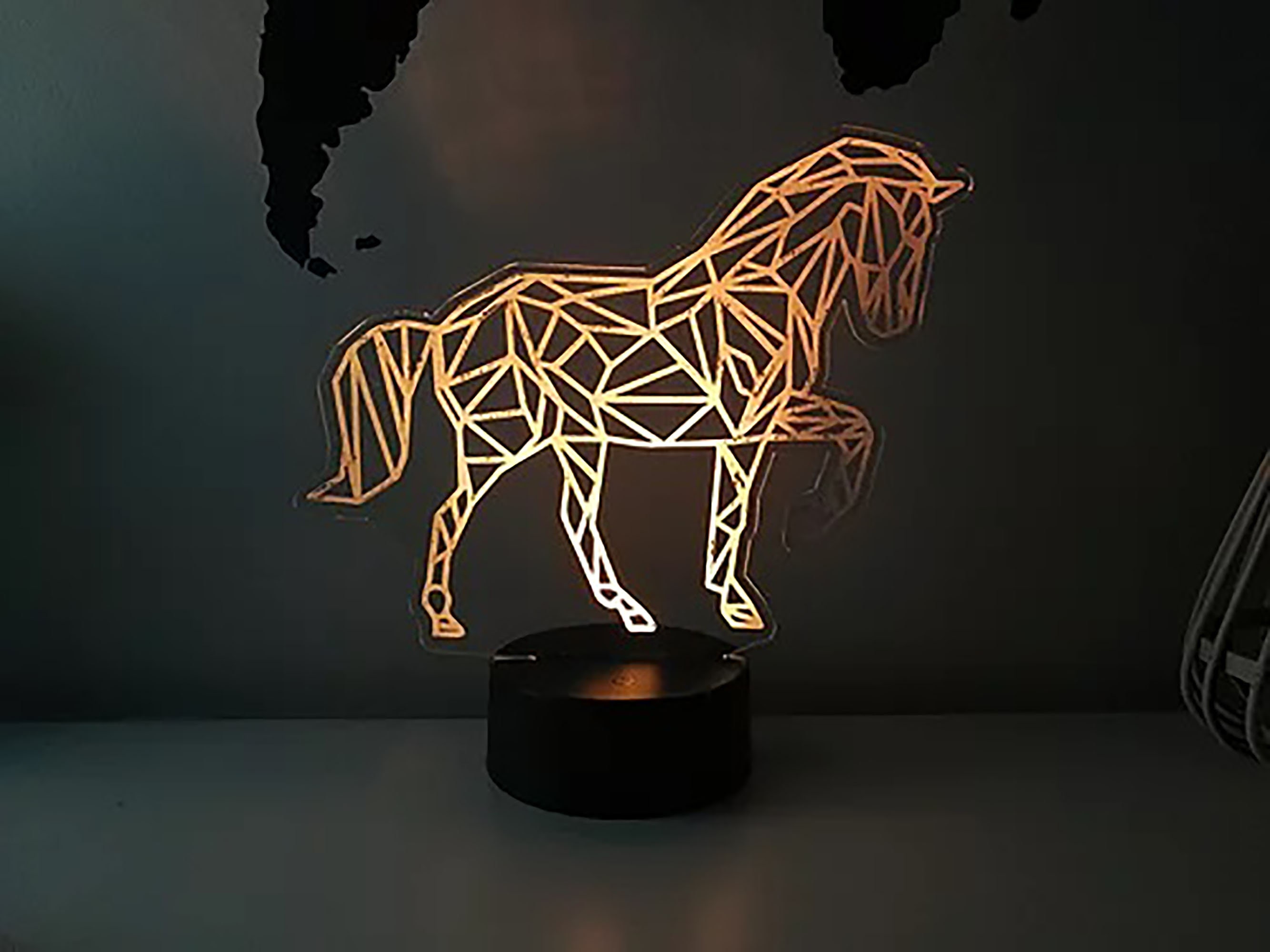 Lampe 3D Led Cheval Veilleuse