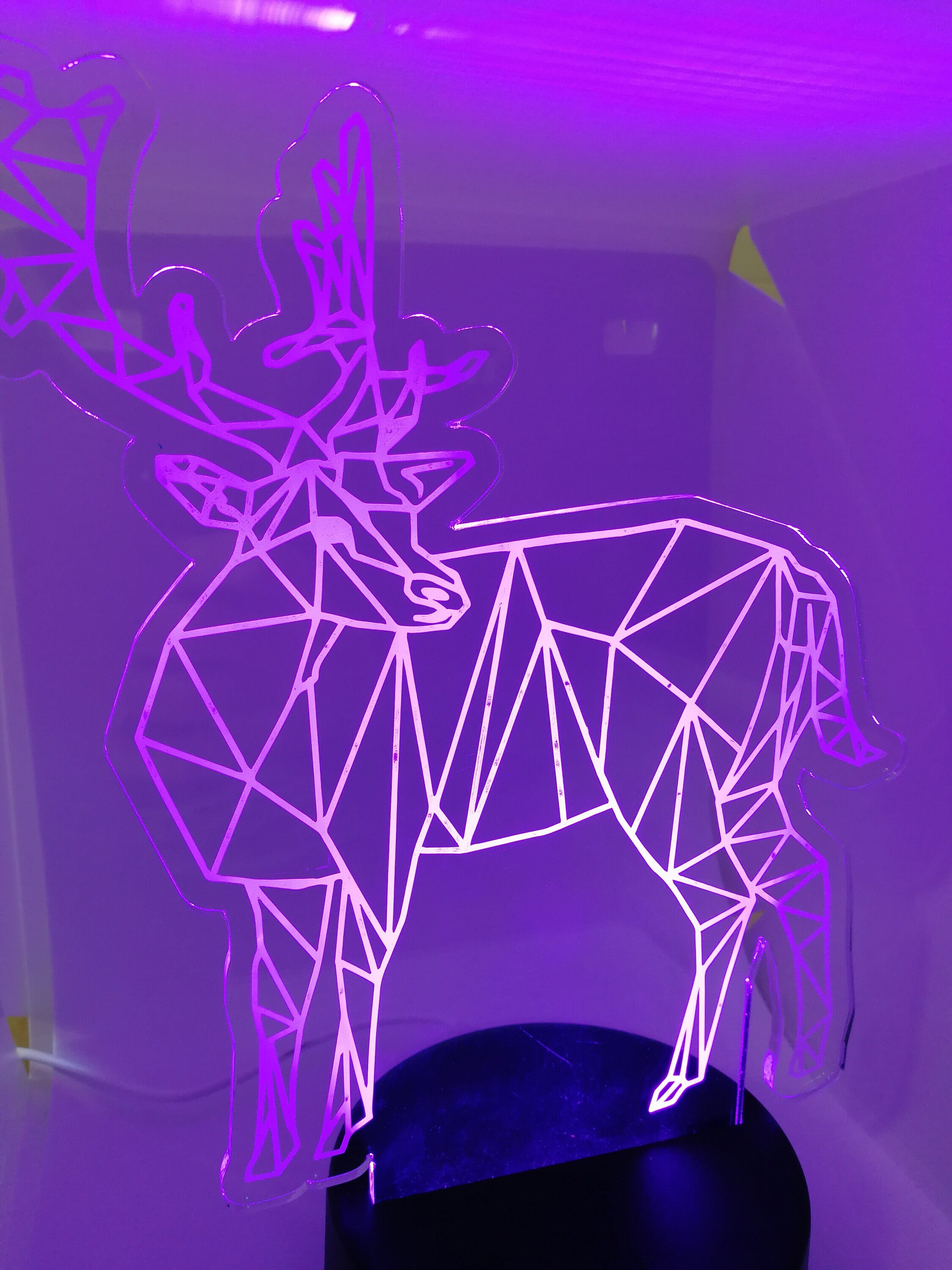 Lampe 3D Led Cerf Veilleuse