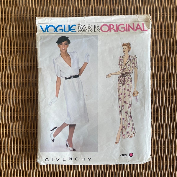 Vintage Dress Pattern, Givenchy for Vogue