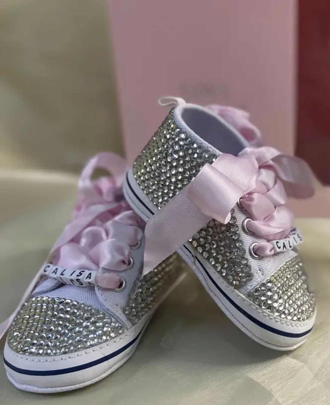 Bling and Pearl Tennis Shoes, Handmade Bling Tennis Shoes, Toddler